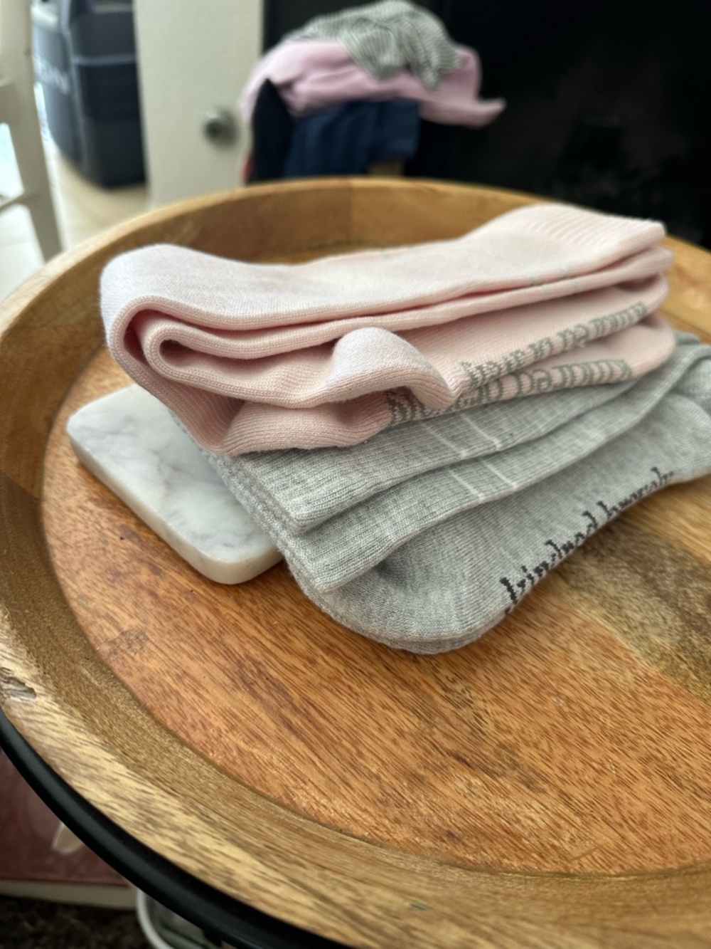 Kindred Bravely Pink and Gray Nursing Socks - Picture 3 of 9